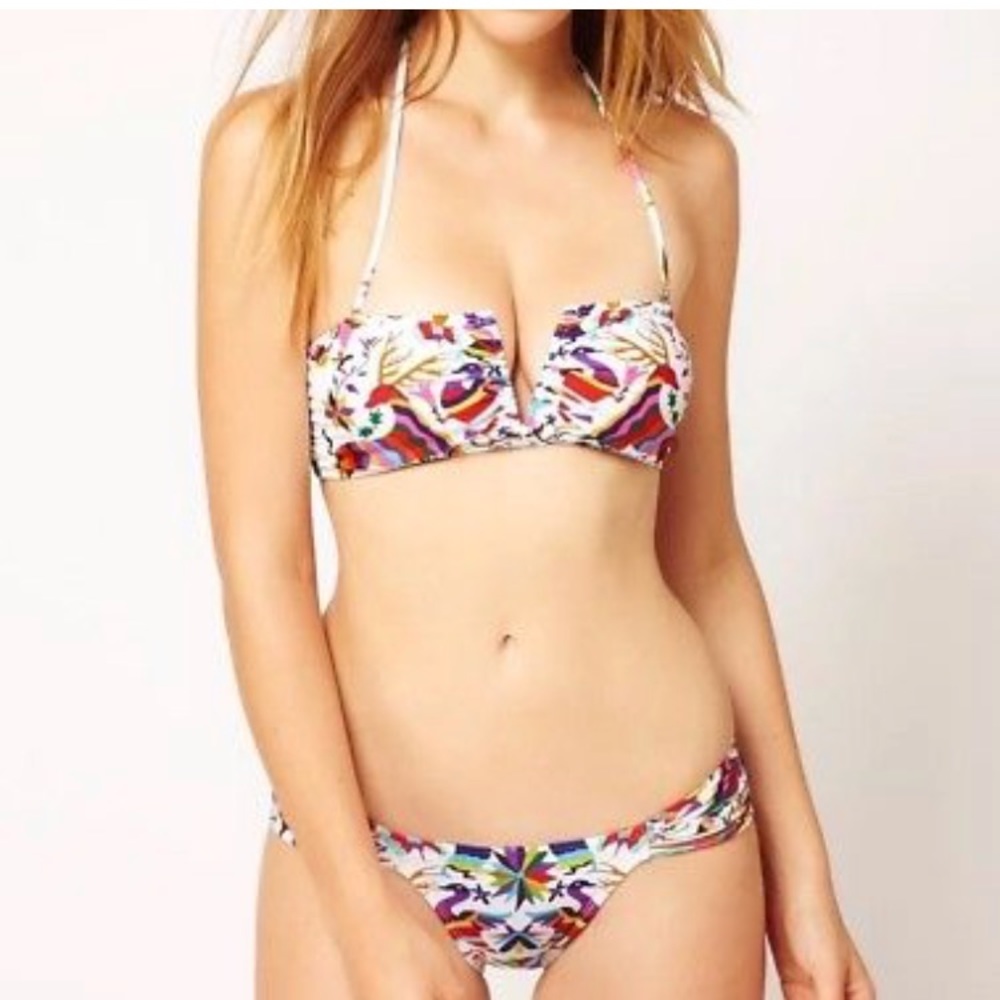 Mara Hoffman Techno Animal Otomi V Wire Bikini